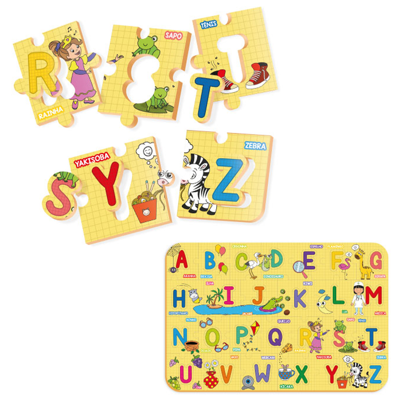 Quebra-cabeça Montando o Alfabeto Educativo - Brincadeira de Criança