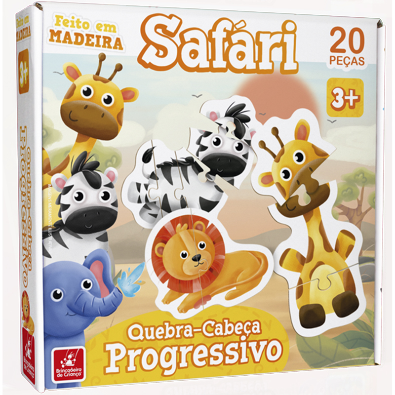 Dominó Safari - Jogo Infantil Feltro