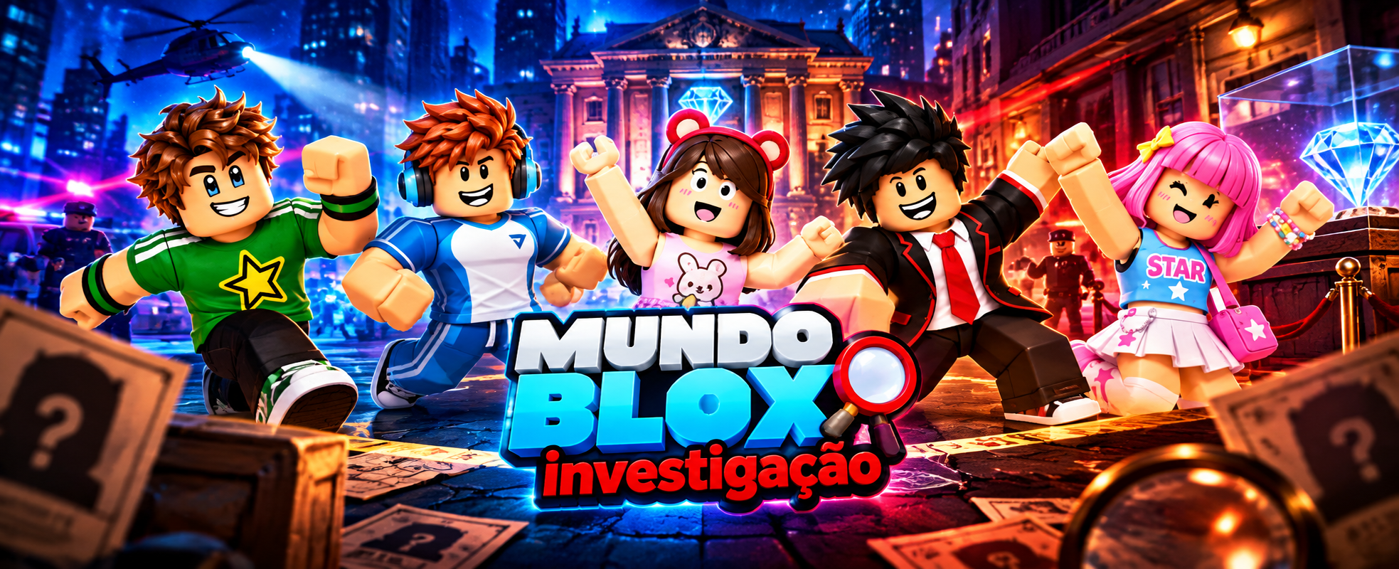Personagens Mundo Blox Investigação